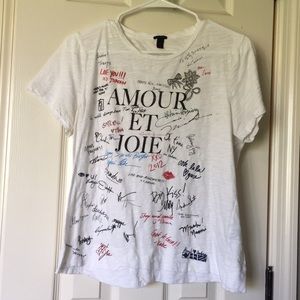 Jcrew graphic Amour Et Joie tee